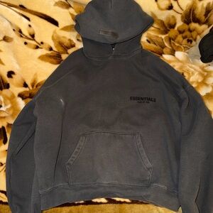 Essentials Men's Charcoal Hoodie Sweater